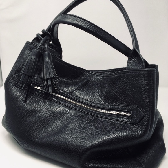 Margot Handbags - Margot Soft Black Leather Pebbled Tote